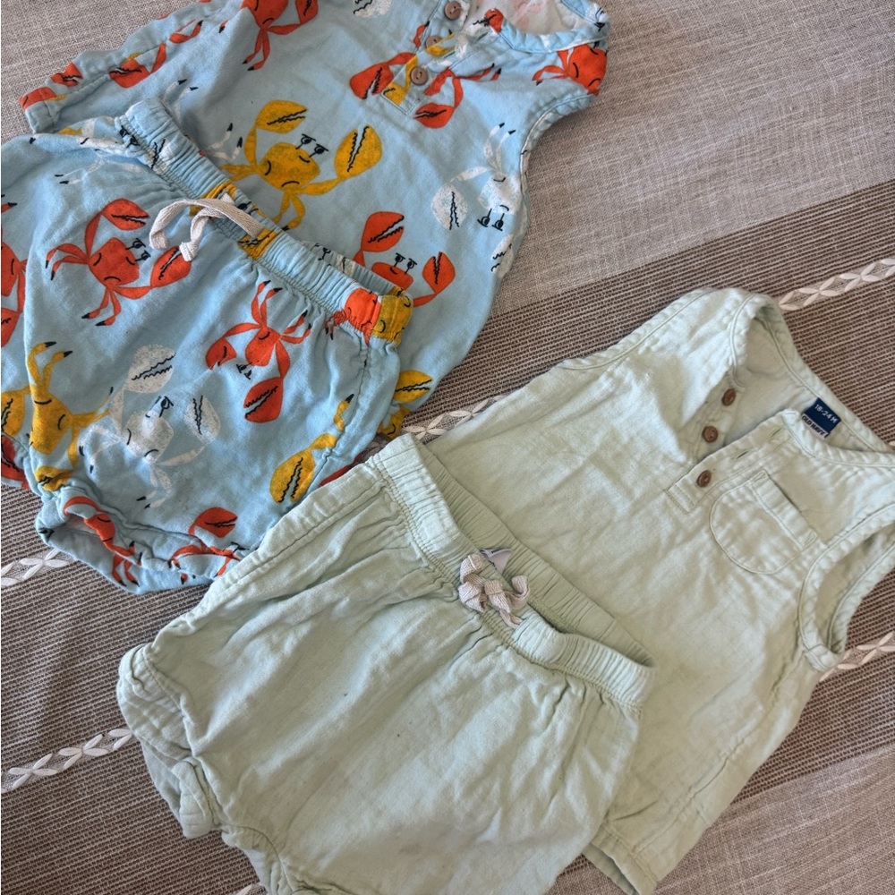 Old Navy Kids Matching Sets - Blue and Green